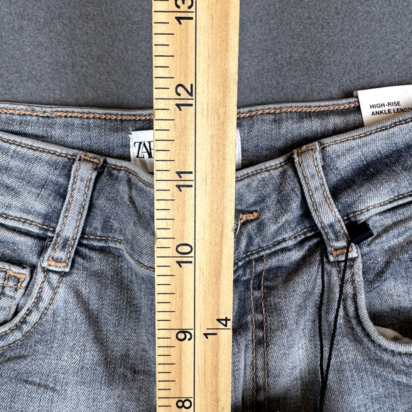 NWT Zara High Rise Skinny Leg Ankle Rigid Jeans Size 40 8USA/40EUR/30MEX Mom - Picture 6 of 16
